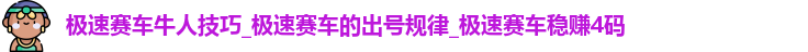 极速赛车牛人技巧